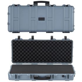 VEVOR Hard Rifle Case, Lockable Rifle Case with 4 Layers Pre-cut Foams, 36 in Gun Storage with Wheels