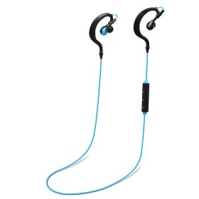 Wireless Headsets V4.1 Sport In-Ear Stereo Headphones Sweat-proof Neckband Earbuds With Mic Deep Bass HiFi Earphones For Running Hiking Travel (Color: Blue)