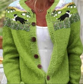 3D Digital Printing Cardigan Knitted Coat (Option: Style3-5XL)