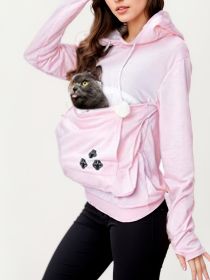 Women's Cute Casual Cat Claw Hoodie, Hairball Drawstring Sweatshirt (Option: XXL)