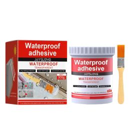 Jiesuying Transparent Waterproof Glue 300g Set Roof Bathroom Kitchen Wall Waterproof Coating Free Brick Leak Repair (Option: 2pcs)