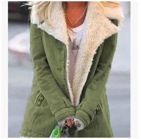 Women Winter Warm Coats New Style (Option: Green-XL)