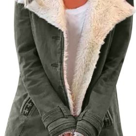 Women Winter Warm Coats New Style (Option: Army green-2XL)