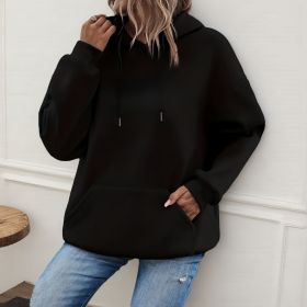 Women's Loose And Fashionable Casual Hoodie (Option: Black-M)