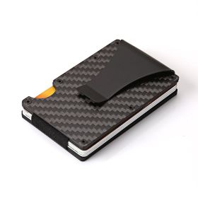 Carbon Fiber Wallet Aluminum Alloy Bank Card Holder (Option: Carbon fiber black1pcs)