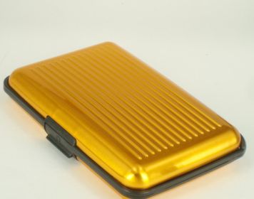 Aluminum Alloy Credit Card Bag, Business Card Holder Card (Color: Gold)