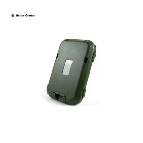 Aluminum Bank Card Package Fashion Wallet Bank Card Business Card Case Security Lock Money (Option: Army green)
