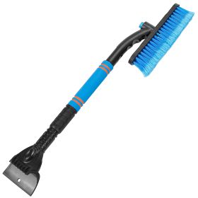 3 Color Options -- 1Pc 3 In 1 Windshield Ice Scraper Extendable Car Snow Removal Tool Telescoping Car Broom Snow Shovel Automobile Frost Removal (Color: Blue)