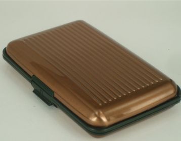 Aluminum Alloy Credit Card Bag, Business Card Holder Card (Color: Brown)