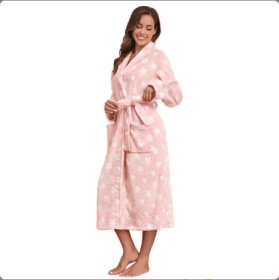 Local Stock Plush Oversize Winter Soft Warm Long Flannel Bathrobe With Hooded Women Thick Night Fleece Bath Robes Dressing (Option: Print star-S)