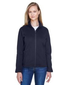 Ladies' Bristol Full-Zip Sweater Fleece Jacket - GREY HEATHER - XS (Color: NAVY, size: 2XL)