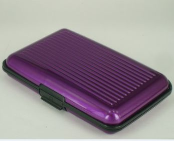 Aluminum Alloy Credit Card Bag, Business Card Holder Card (Color: Purple)