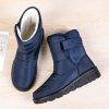 Winter new warm large size women's snow boots Female Velcro waterproof high top shoes couple plus fleece snow boots