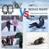 Shoe Ice Claws, Traction Shoe Nails, Ice and Snow Grip Straps with 19 Stainless Steel Nails, Shoe Claws Anti-Slip Boot Nails, Suitable for Walking
