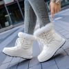 Winter new high tube warm large size women's shoes plus velvet snow boots fashion women's boots 36-43