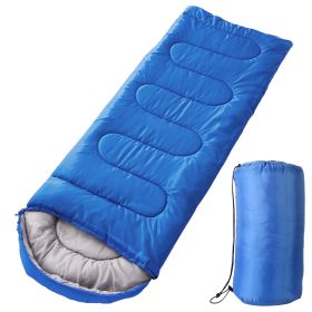 Camping Sleeping Bags for Adults Teens Moisture-Proof Hiking Sleep Bag with Carry Bag 32-50℉ for Spring Autumn Winter Seasons (Option: SleepingBagRoyalBlue)