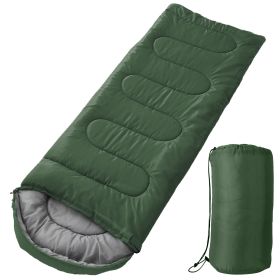 Camping Sleeping Bags for Adults Teens Moisture-Proof Hiking Sleep Bag with Carry Bag 32-50℉ for Spring Autumn Winter Seasons (Option: SleepingBagArmyGreen)