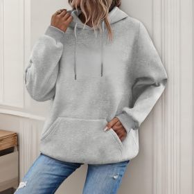 Women's Loose And Fashionable Casual Hoodie (Option: Grey-2XL)