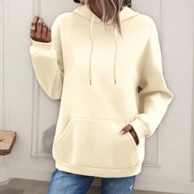 Women's Loose And Fashionable Casual Hoodie (Option: Apricot-3XL)