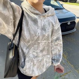 Hoodie Hot Sale Long Sleeve Jungle Maple Leaf Branches (Option: Color 5-S)