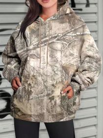 Hoodie Hot Sale Long Sleeve Jungle Maple Leaf Branches (Option: Color 6-S)