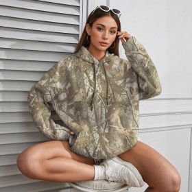 Hoodie Hot Sale Long Sleeve Jungle Maple Leaf Branches (Option: Color 3-S)